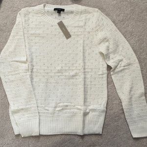 BNWT J Crew Pointelle Crewneck Sweater, Small